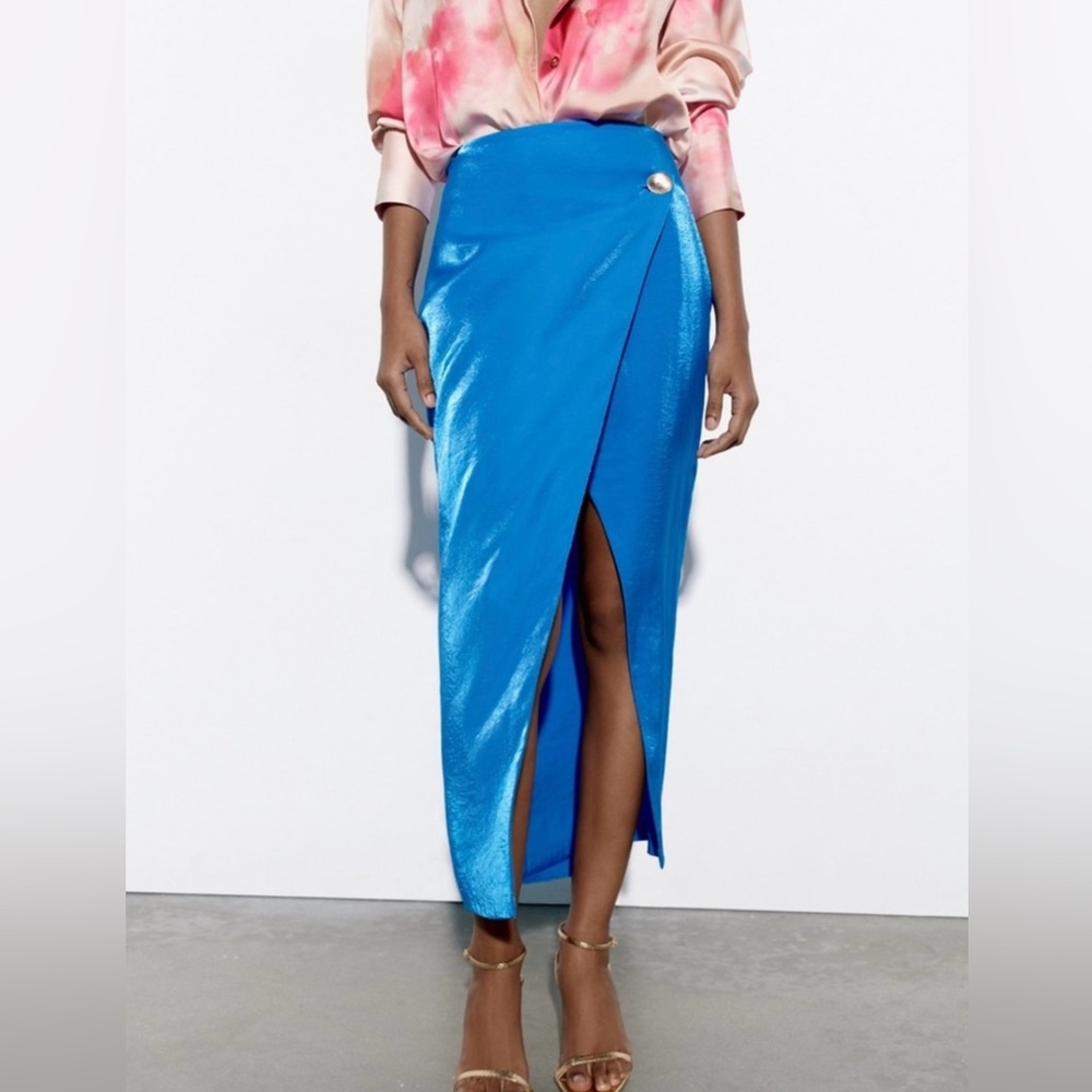Zara Satin Pareo Skirt - Brand new with tags - Size Medium